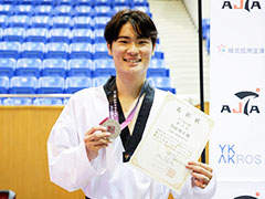 男子－80㎏級 ２位 黒田 瑛斗（国際学部1年）